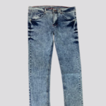 Distressed Acid Wash Denim Jeans
